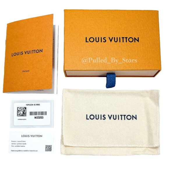 LOUIS VUITTON Orange Pullout Drawer Box (5.5" x 3.5" x 1") + Dust Bag & Misc. - Picture 1 of 16
